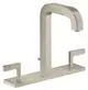 AXOR-HG-AXOR-Citterio-3-Loch-Waschtischarmatur-170-mit-Auslauf-140-mm-Hebelgriffen-Platte-und-Zugstangen-Ablaufgarnitur-Brushed-Nickel-39136820 gallery number 1